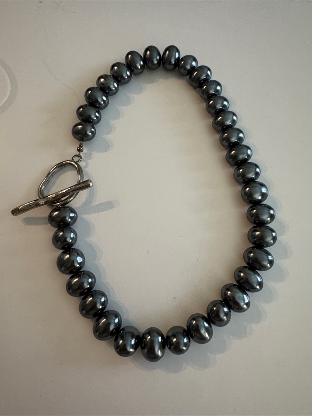 Malachite Necklace with Toggle Clasp - Picture 2 of 2